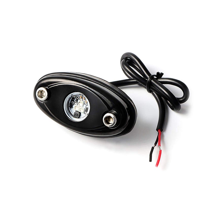 FABOOD F 4 Pods LED Rock Light for Jeep ATV SUV Offroad Car Truck Boat Underbody Glow Trail Rig Lamp Underglow LED Neon Lights Waterproof 12V 24V Yellow Orange (Amber) - Image 5